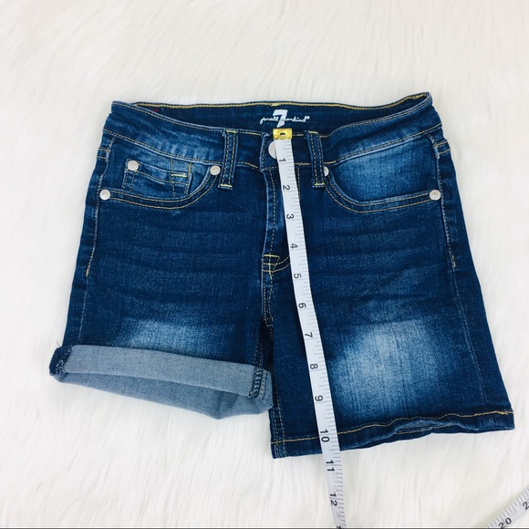 7 For All Mankind Denim Jean Shorts Size 10 - Picture 7 of 7